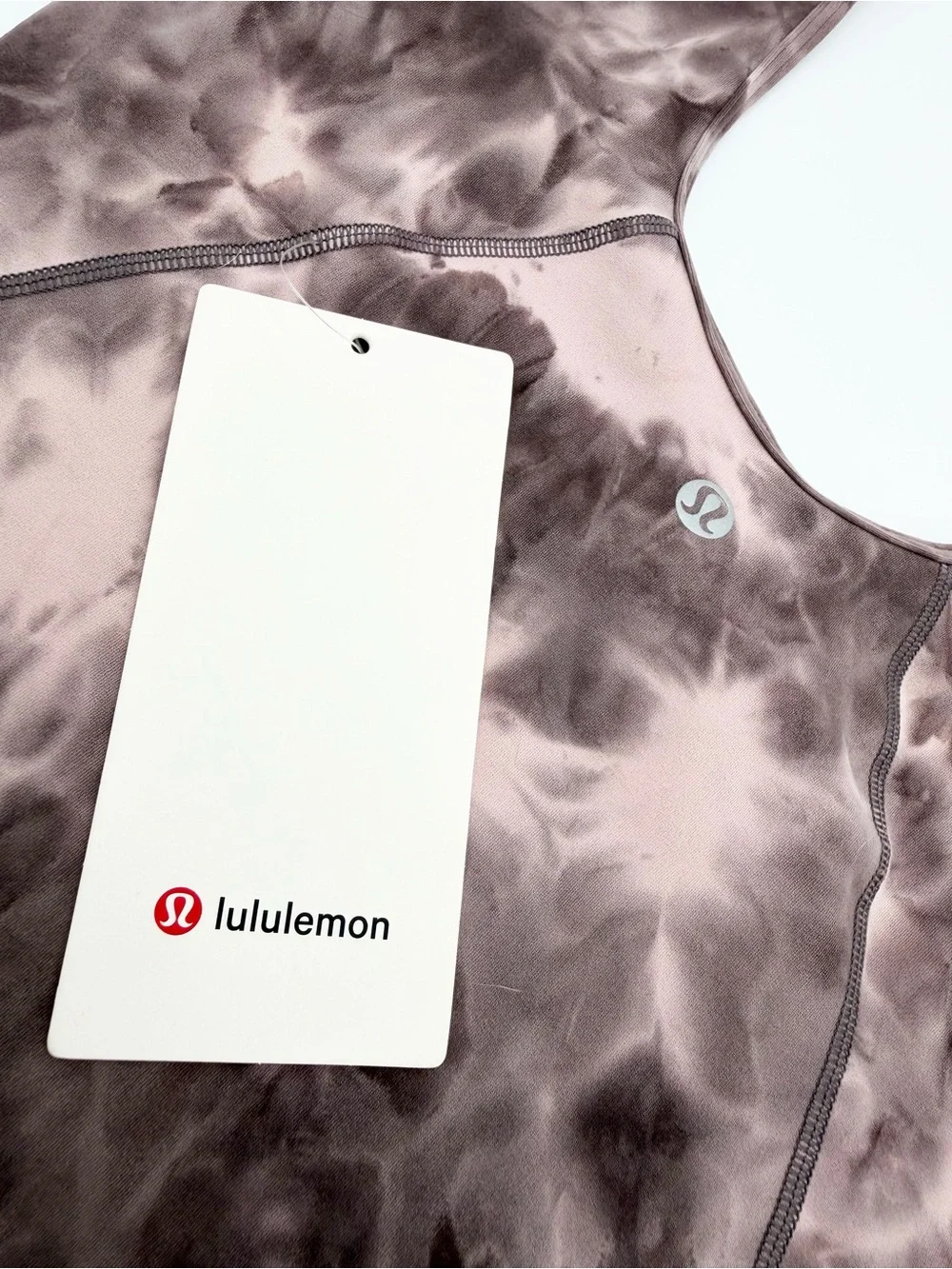 NWT Lululemon Align Tee | Mauve and Charcoal Tie-Dye Short Sleeve Scoop Neck Top